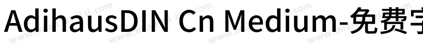 AdihausDIN Cn Medium字体转换